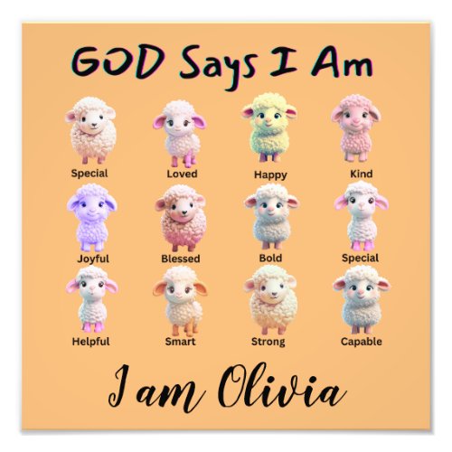 God says I am  sheep Poster 