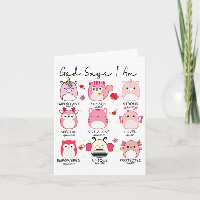 God Says I Am Valentine  Card (Front)