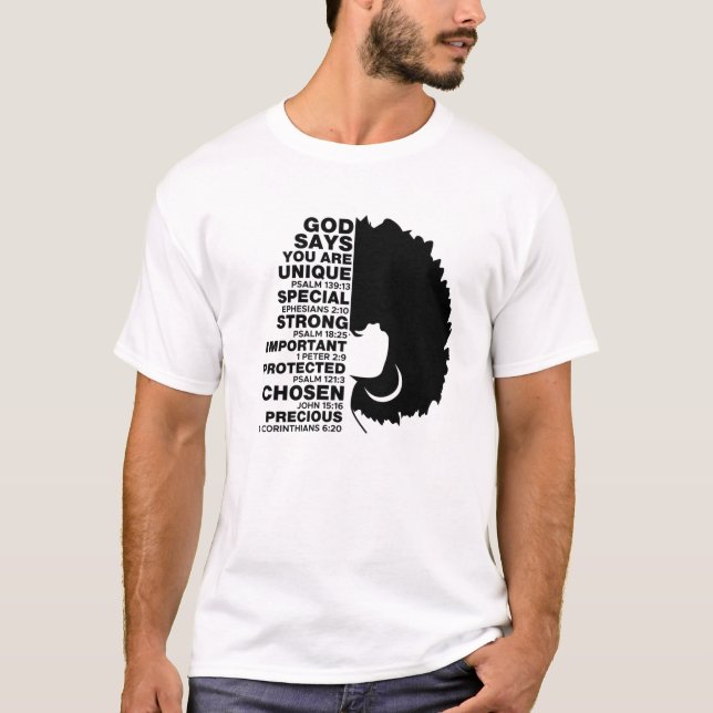 God Says Melanin Girl International Women Day Girl T-Shirt (Front)