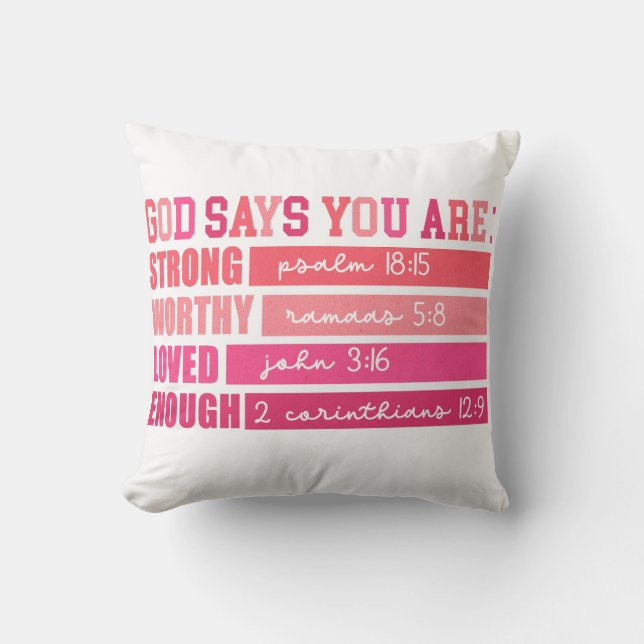 God Says  Throw Pillow (Front)