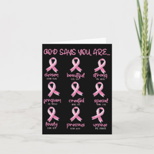 God Says You Are Christian Breast Cancer Survivor  Card