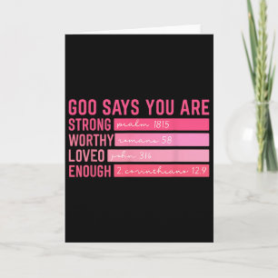 God Says You Are Christian Valentine Card