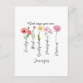 God says you are, Christian wedding anniversary  Postcard