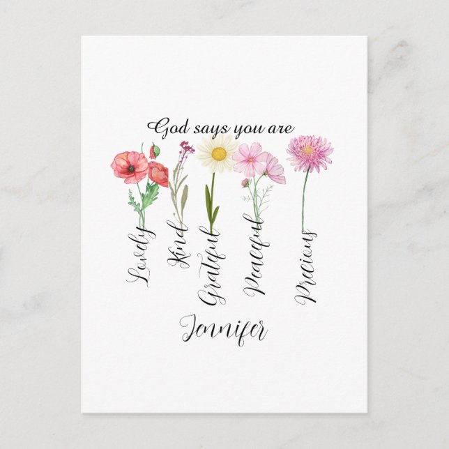 God says you are, Christian wedding anniversary  Postcard (Front)