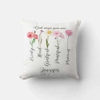 God says you are, Christian wedding anniversary  Throw Pillow