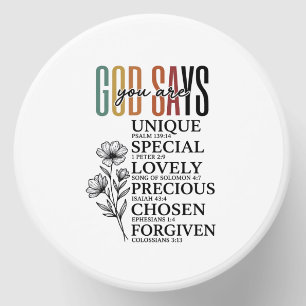 God Says You Are Faith Flower Vintage Shirt Design Mini Candle Favors