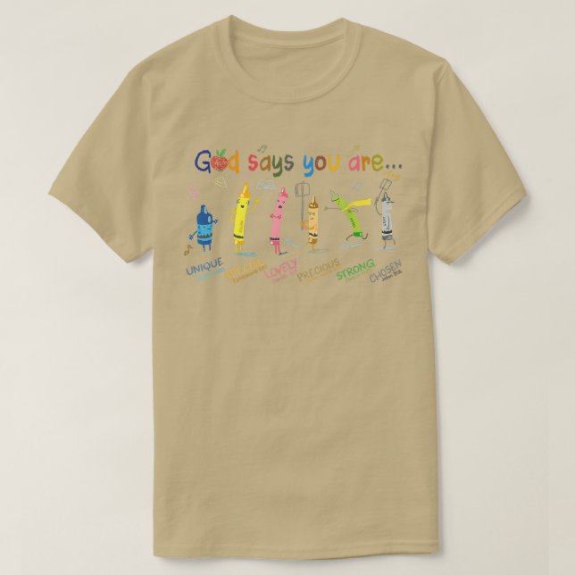 God Says You Are Funny Christian Girl Jesus God Lo T-Shirt (Design Front)