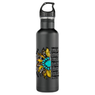 God Says You Are Inspiration Sunflower Faith Bible Stainless Steel Water Bottle