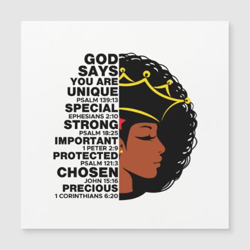 God Says You Are Unique Melanin Sista Black Queen