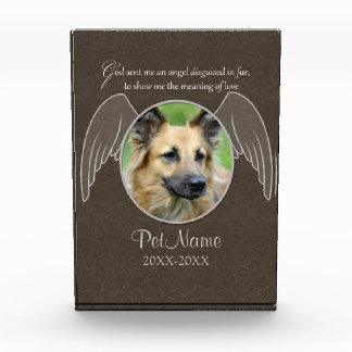 God Sent an Angel Pet Sympathy Custom Acrylic Award