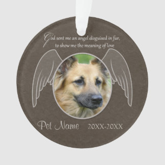 God Sent an Angel Pet Sympathy Custom Ornament