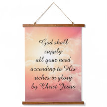 God Shall Supply All Your Need Wall Tapestry