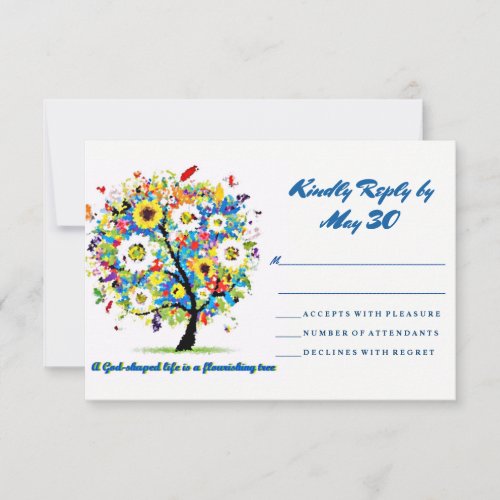 God_Shaped Life Flourishing Tree Wedding RSVP