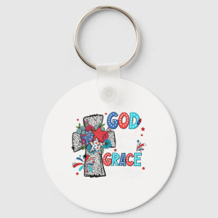 God Shed His Grace On Thee Jesus Christ American 4 Keychain