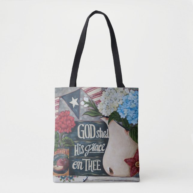 "God Shed His Grace on Thee" Tote Bag (Front)