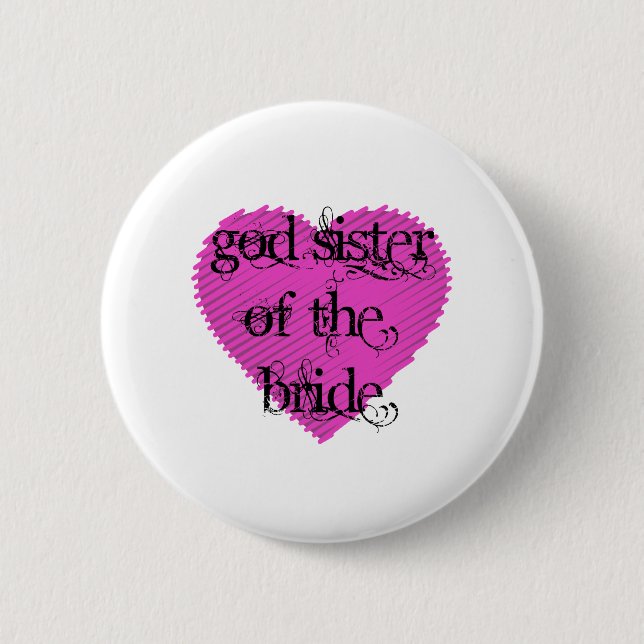 God Sister of the Bride Button (Front)