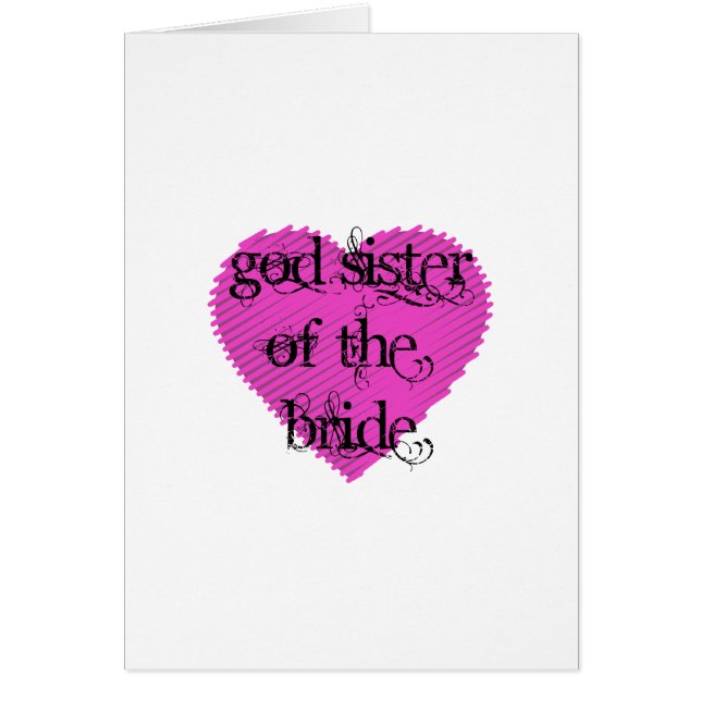 God Sister of the Bride Cards (Front)