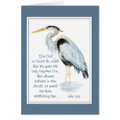 God So Loved Bible Inspirational Quote Heron (Front)