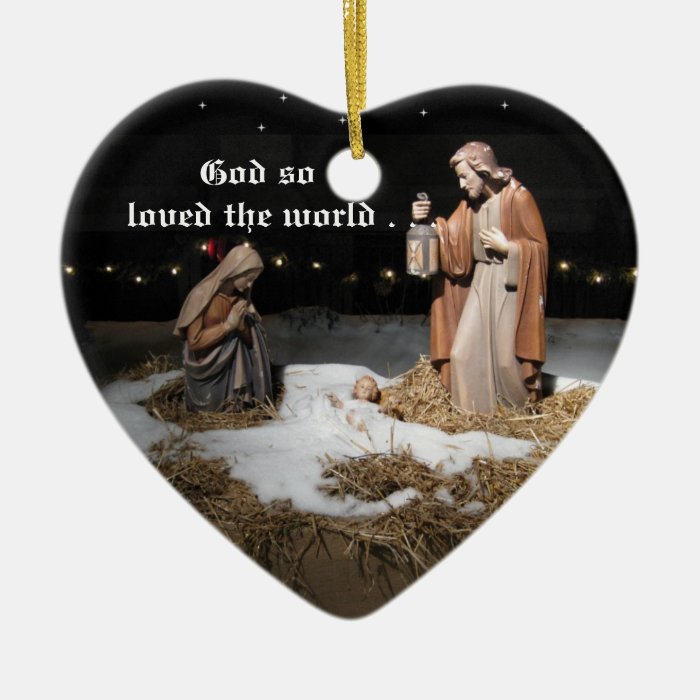 God So Loved The World Christmas Tree Ornament