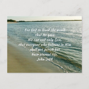 God So Loved the World Church Service Holiday Postcard