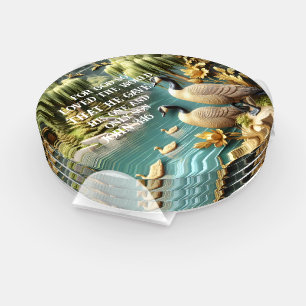 God so loved the world  coaster set