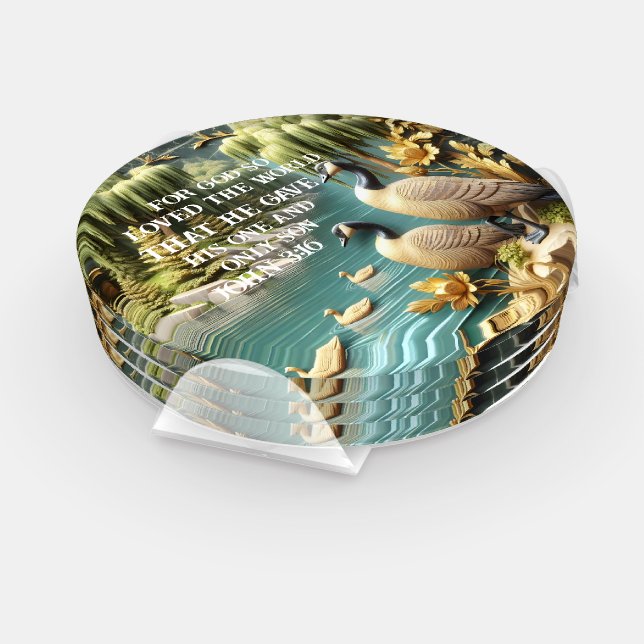 God so loved the world  coaster set (Set)