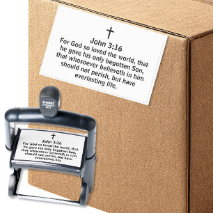 God so loved the world John 3:16  Self-inking Stamp