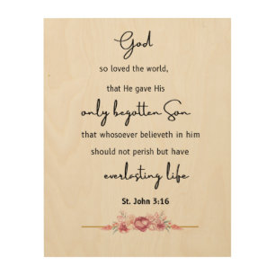 God so loved the world wood wall art