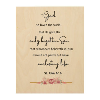 God so loved the world wood wall art