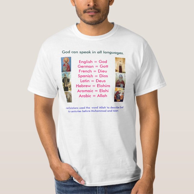God Speaks all languages T-Shirt (Front)
