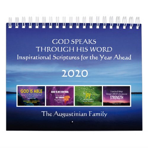 GOD SPEAKS Inspirational Bible Verses Year 2020 Calendar