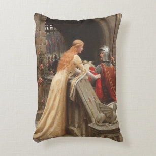 God Speed by Edmund Blair Leighton, c. 1900 Accent Pillow