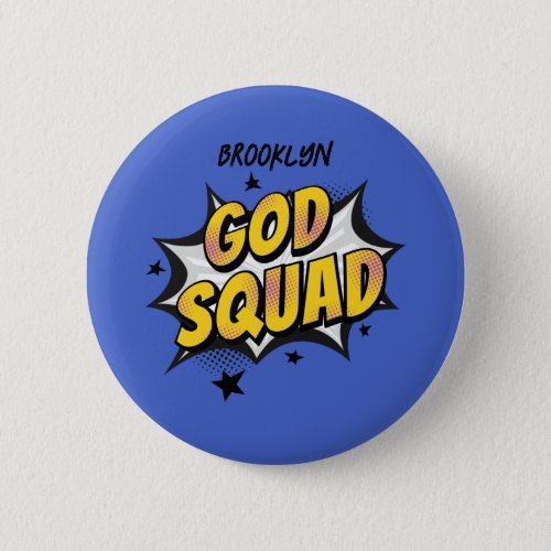 God Squad Christian youth group Sunday school Button