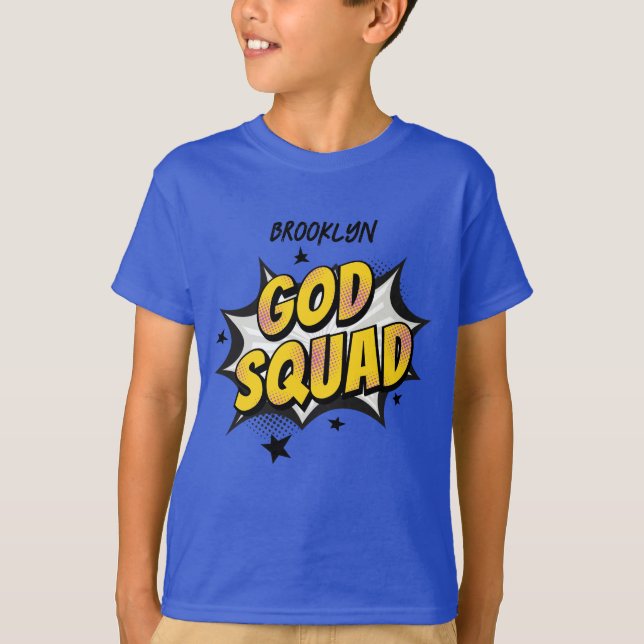 God Squad Christian youth group Sunday school T-Shirt (Front)