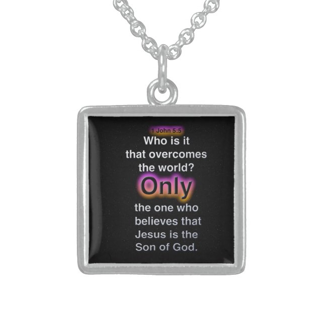 God  -  Sterling Silver Necklace (Front)