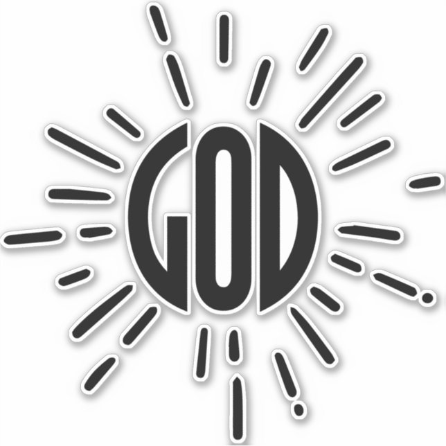 God Sun  Sticker (Front)