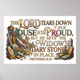 God Tears Down Proud Protects The Humble Poster