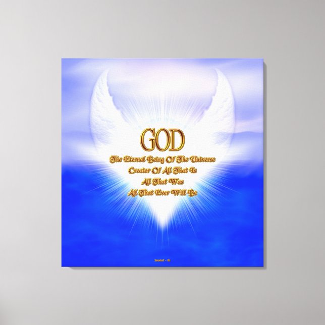 GOD The Eternal Creator Fractal Art Composition Canvas Print (Front)