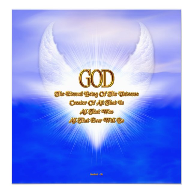 GOD The Eternal Creator Fractal Art Composition Photo Print (Front)