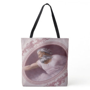 God the Father Classical Framed Renaissance Rose  Tote Bag