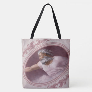 God the Father Classical Framed Renaissance Rose  Tote Bag