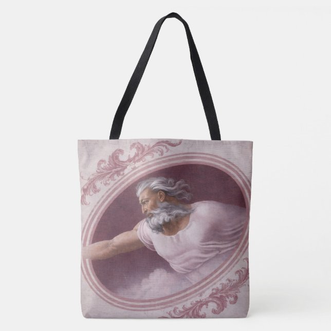 God the Father Classical Framed Renaissance Rose  Tote Bag (Front)