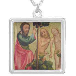 God the Father Punishes Adam and Eve Silver Plated Necklace