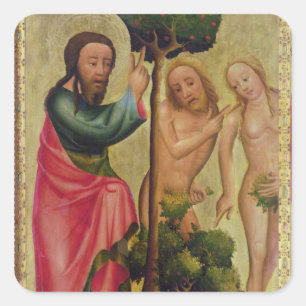 God the Father Punishes Adam and Eve Square Sticker