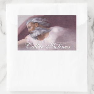 God the Father Renaissance Devotional Design Rectangular Sticker
