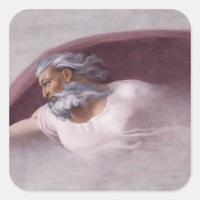 God the Father Renaissance Devotional Design Square Sticker | Zazzle
