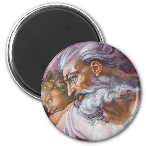 God the Father Sistine Chapel by Michelangelo Magnet