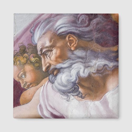 God the Father Sistine Chapel by Michelangelo Magnet