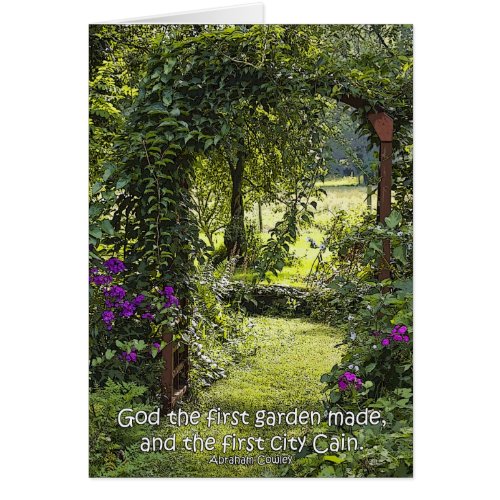 God the First Garden Made Card