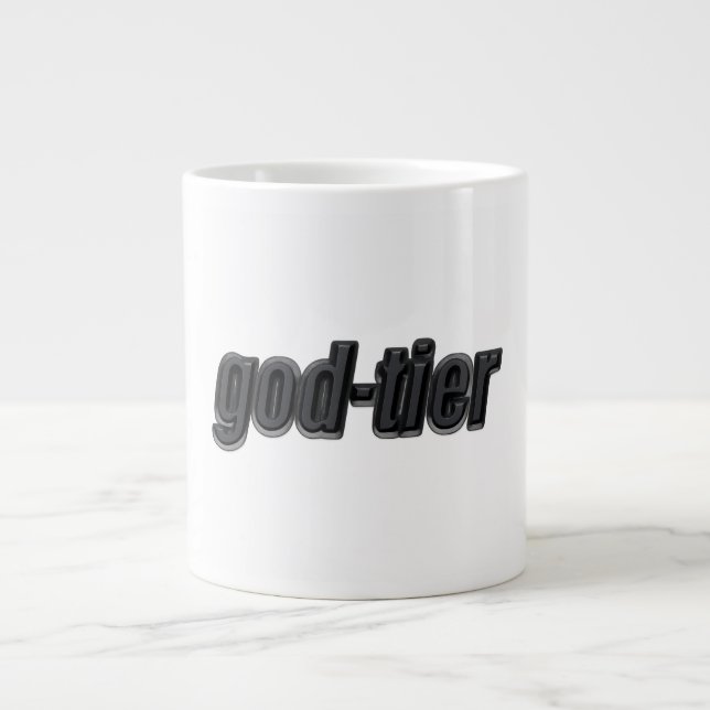 God-tier  giant coffee mug (Front)